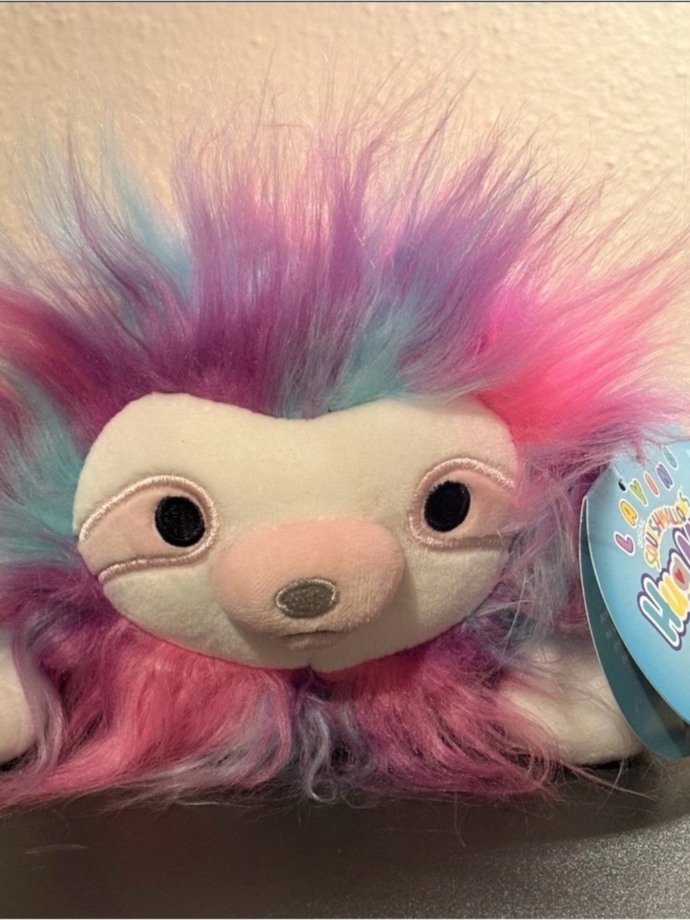 Squishmallows Rayen the Sloth Multicolor‎ Pastel Fuzzy plush Hug mees